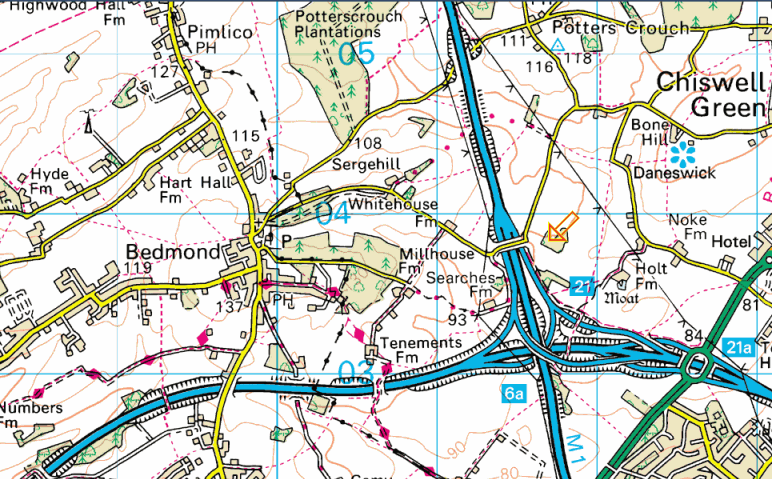 Map showing the location of Hanrox Turkeys